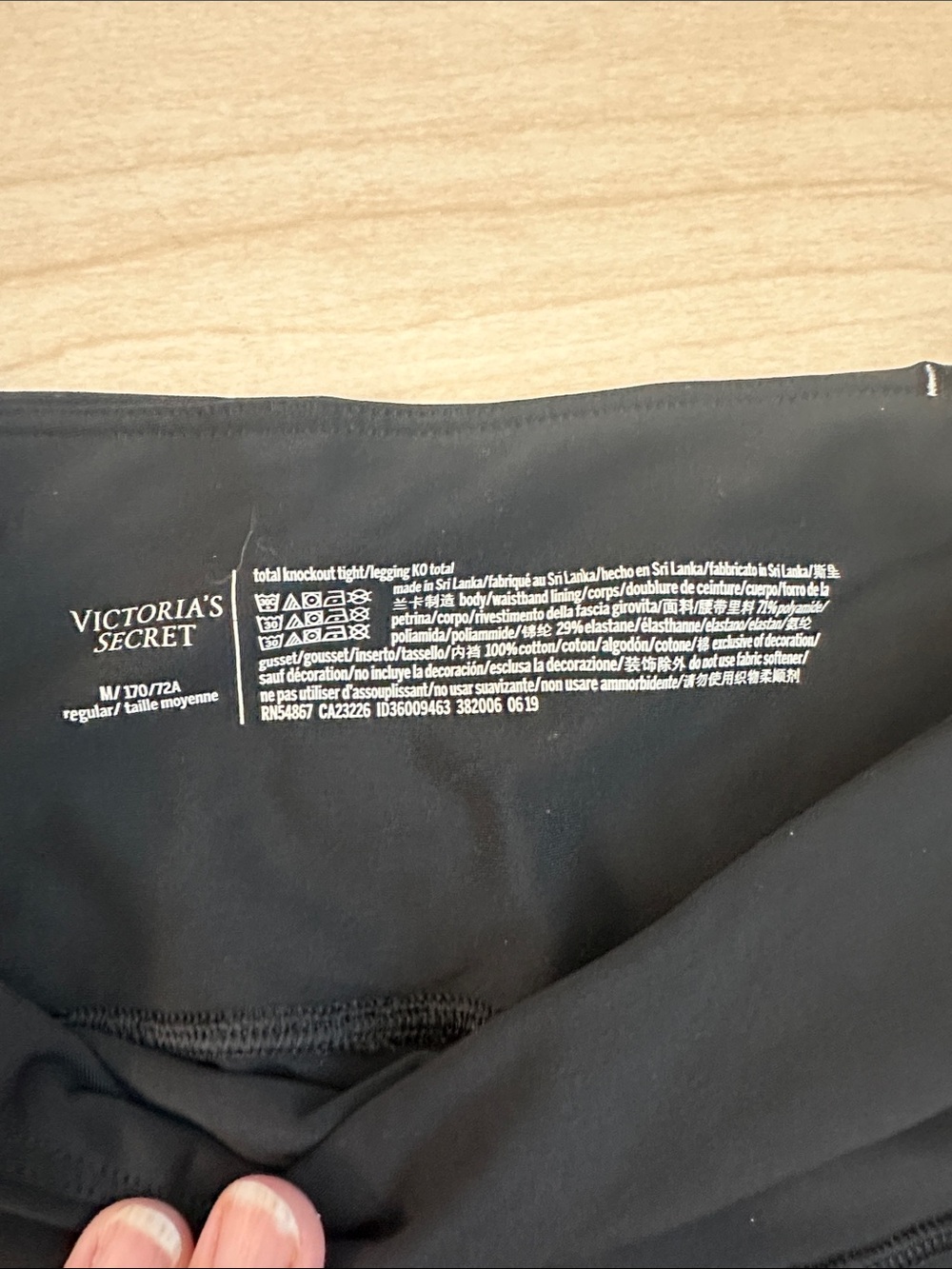 Victoria’s Secret Total Knockout tight, stirrup leggings, yoga pants, black, M. - Picture 2 of 9